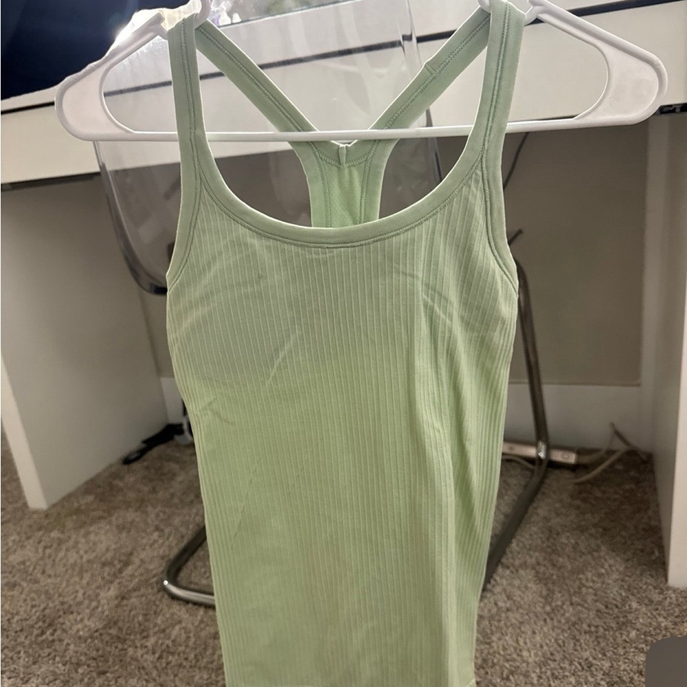 Mint Green Ribbed Tank Top